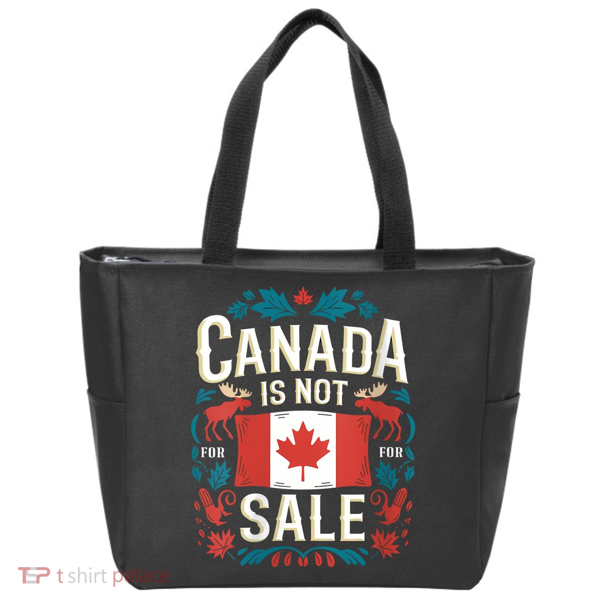 Canada Is Not For Sale Vneck Tote Bag