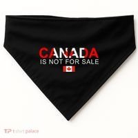 Canada Is Not For Sale Support Canadians USA-Made Doggie Bandana thumb 0