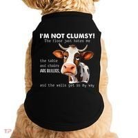 Cow Im Not Clumsy The Floor Just Hates Me Funny Doggie Tank thumb 0
