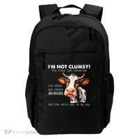 Cow Im Not Clumsy The Floor Just Hates Me Funny Backpack thumb 0