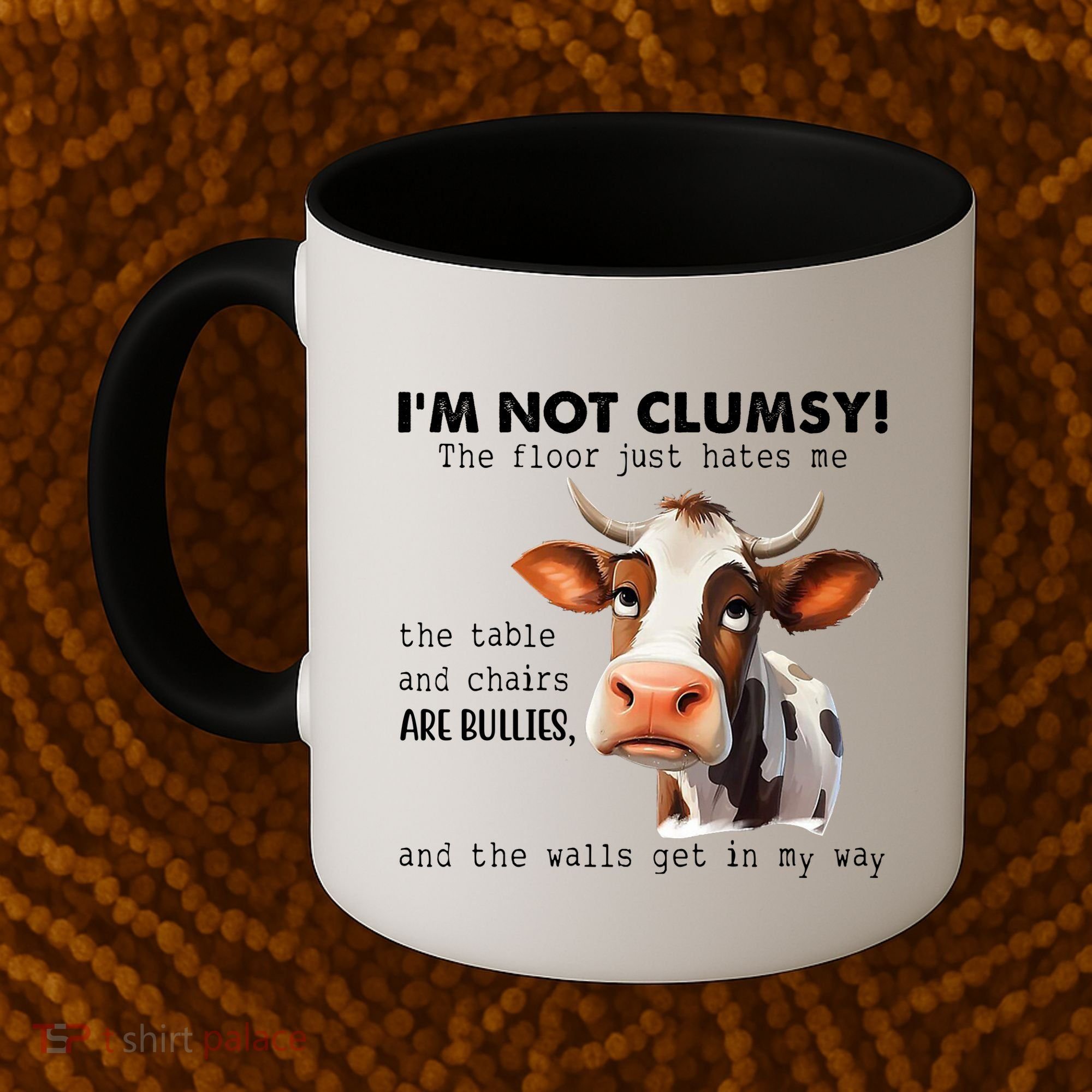 Cow Im Not Clumsy The Floor Just Hates Me Funny Coffee Mug