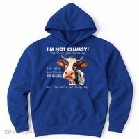 Cow Im Not Clumsy The Floor Just Hates Me Funny Hoodie thumb 0