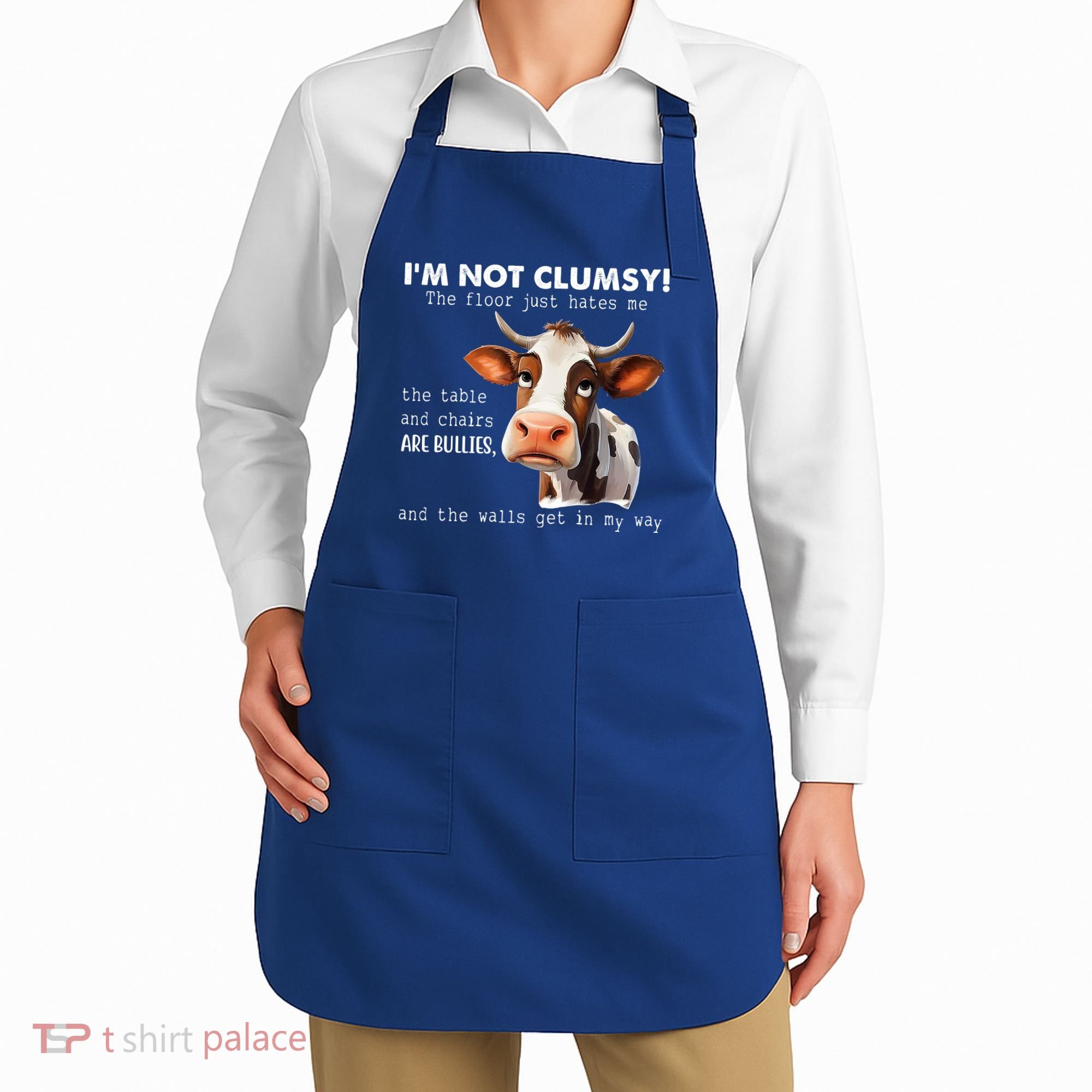 Cow Im Not Clumsy The Floor Just Hates Me Funny Apron
