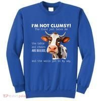 Cow Im Not Clumsy The Floor Just Hates Me Funny Sweatshirt thumb 0