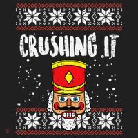 Crushing It Nutcracker Ugly Christmas Xmas Women's Sweatshirt thumb 2