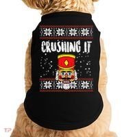 Crushing It Nutcracker Ugly Christmas Xmas Doggie Tank thumb 0