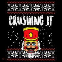 Crushing It Nutcracker Ugly Christmas Xmas Pajama Set thumb 2