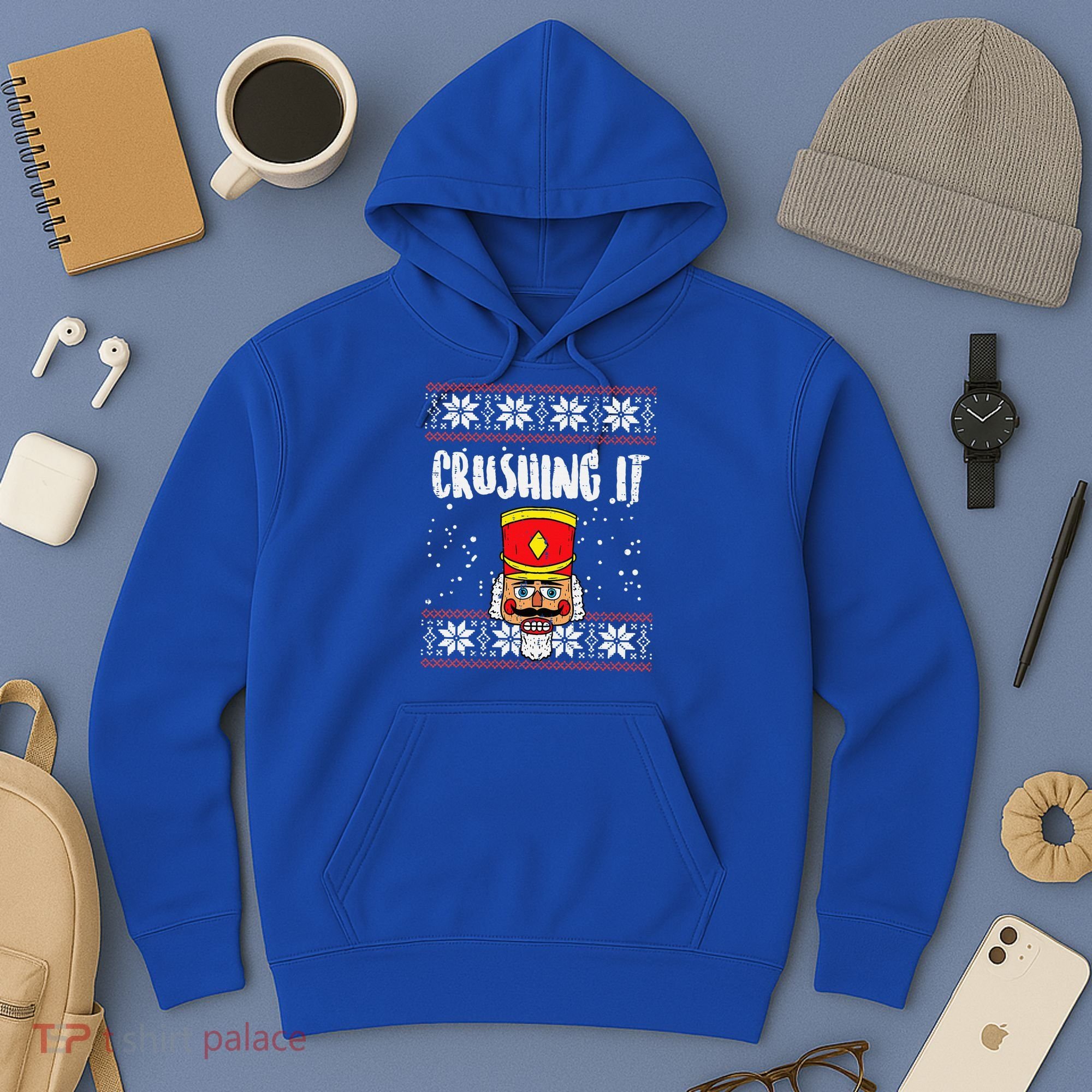 Crushing It Nutcracker Ugly Christmas Xmas Hoodie