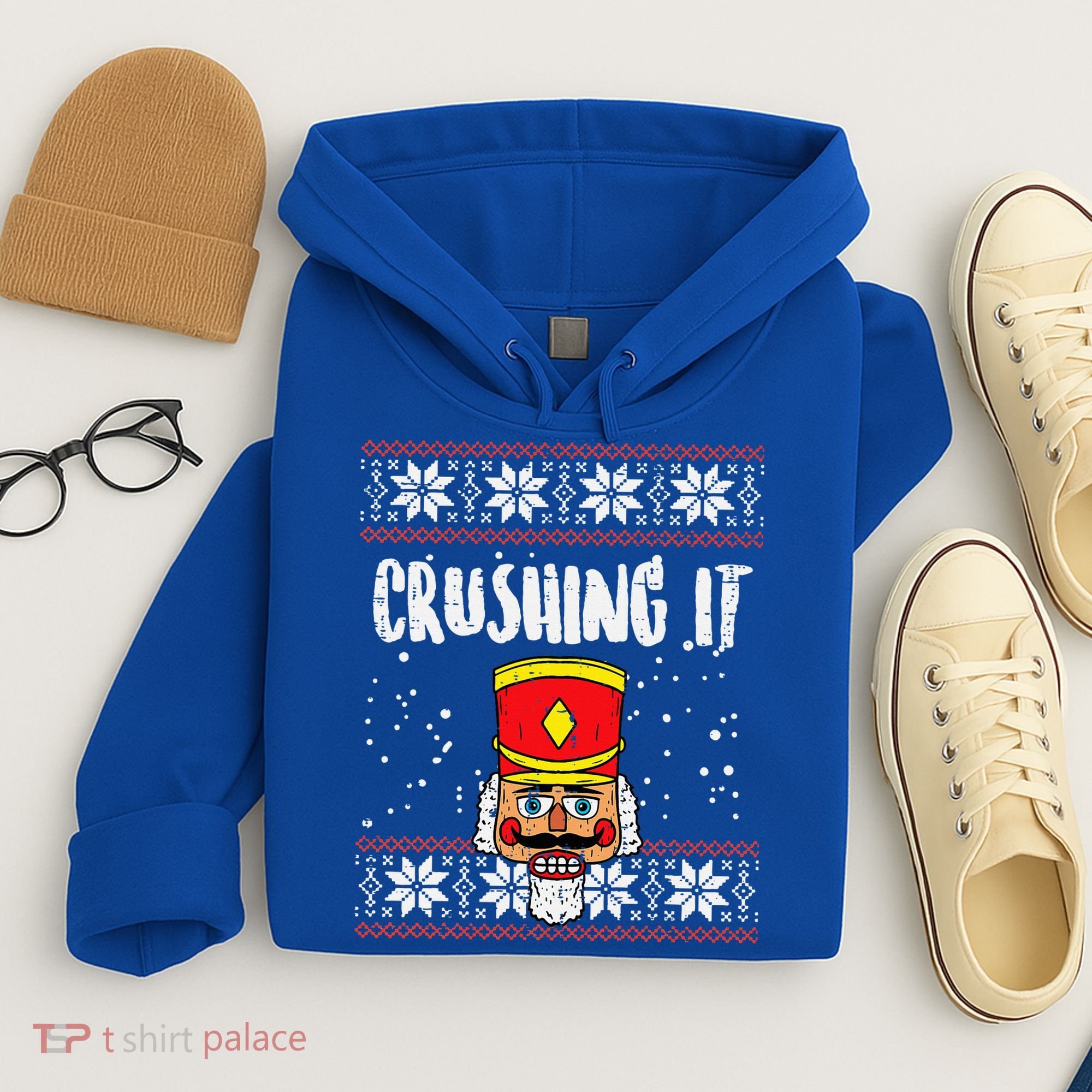 Crushing It Nutcracker Ugly Christmas Xmas Hoodie