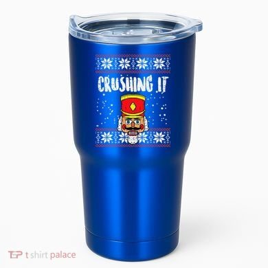 Crushing It Nutcracker Ugly Christmas Xmas Tumbler