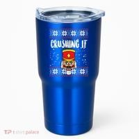 Crushing It Nutcracker Ugly Christmas Xmas Tumbler thumb 0