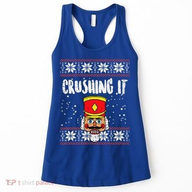 Crushing It Nutcracker Ugly Christmas Xmas Women's Tank Top