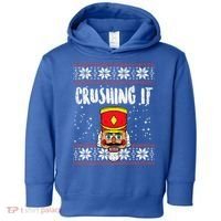 Crushing It Nutcracker Ugly Christmas Xmas Toddler Hoodie thumb 0