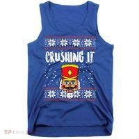 Crushing It Nutcracker Ugly Christmas Xmas Tank Top thumb 0