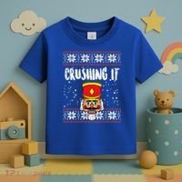 Crushing It Nutcracker Ugly Christmas Xmas Toddler T-Shirt thumb 3