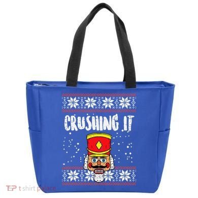 Crushing It Nutcracker Ugly Christmas Xmas Tote Bag