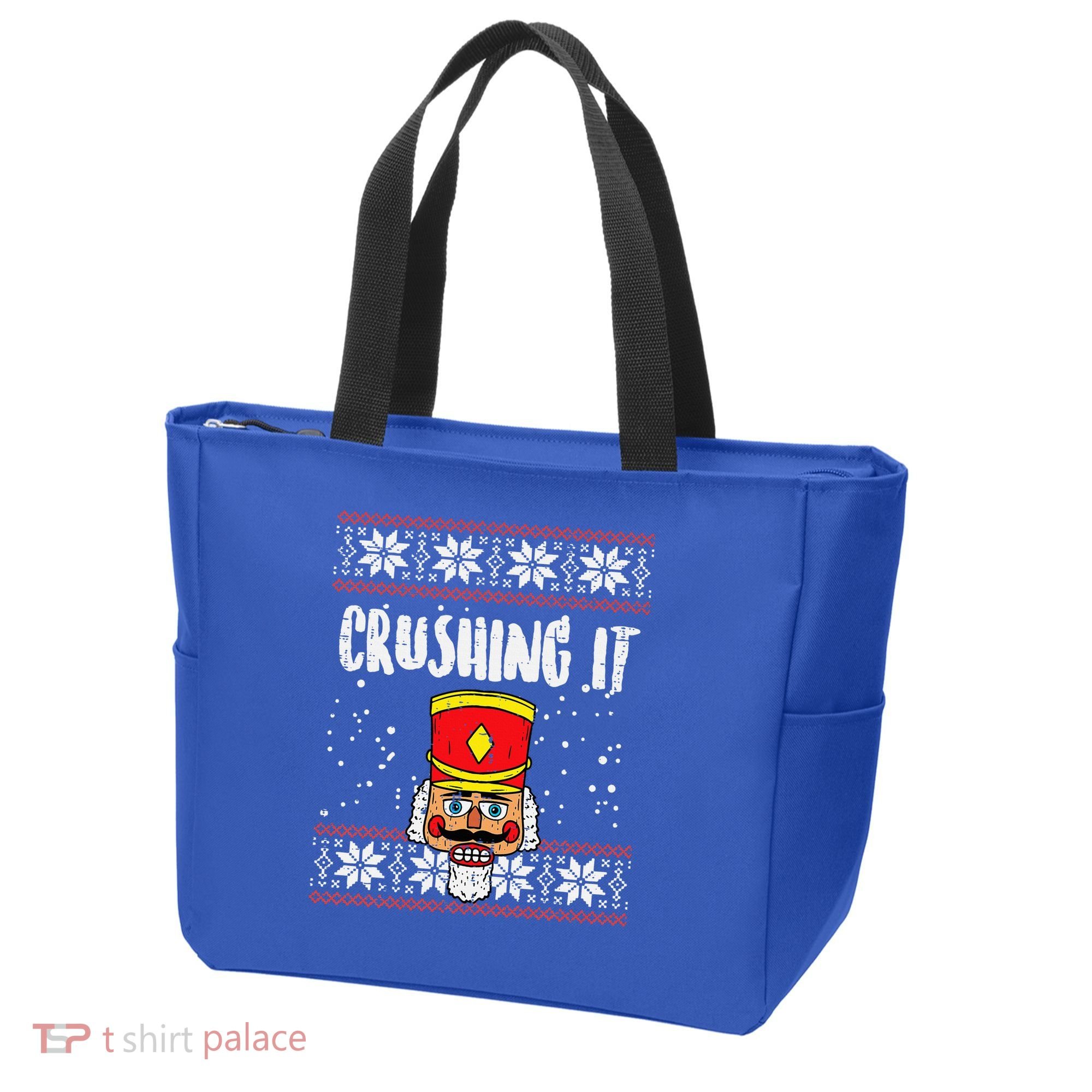 Crushing It Nutcracker Ugly Christmas Xmas Tote Bag