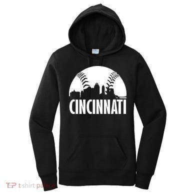 Cincinnati Baseball Skyline Women's Hoodie