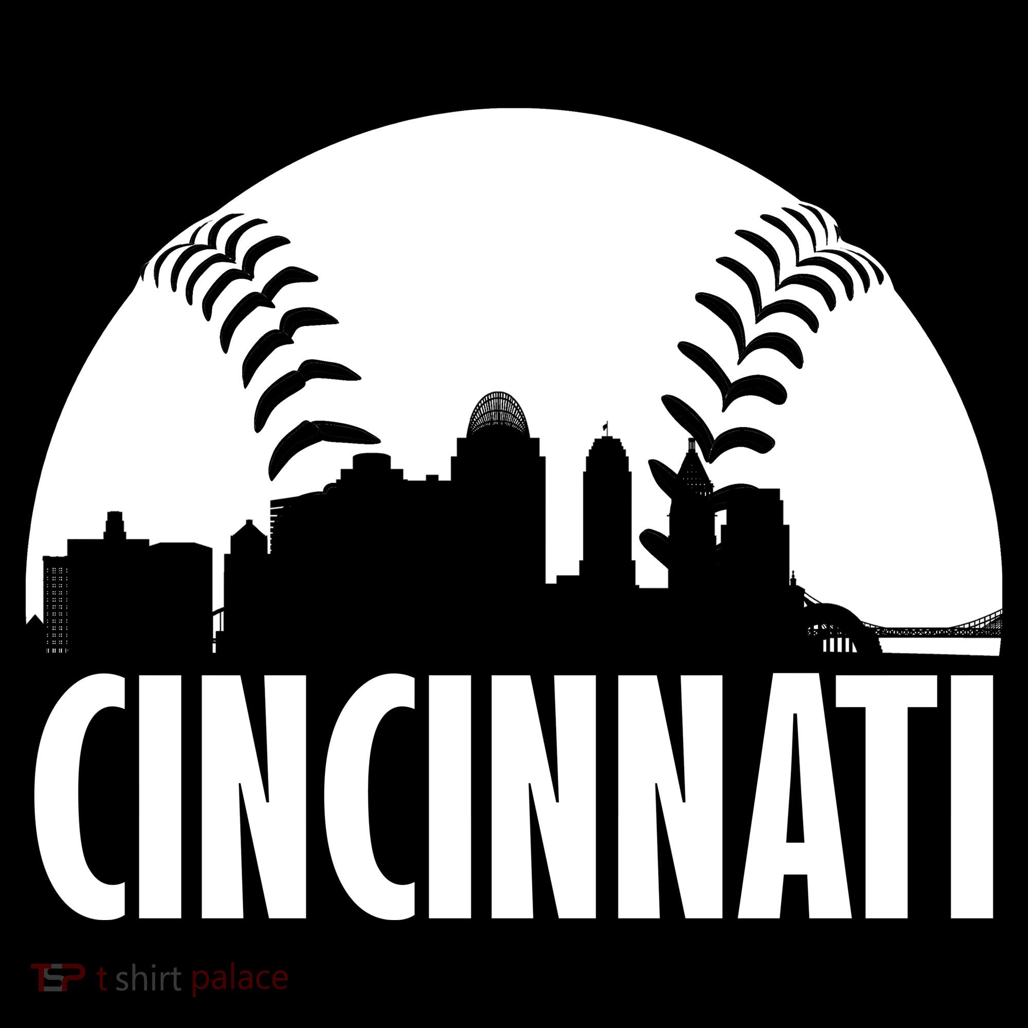 Cincinnati Baseball Skyline Women's Hoodie