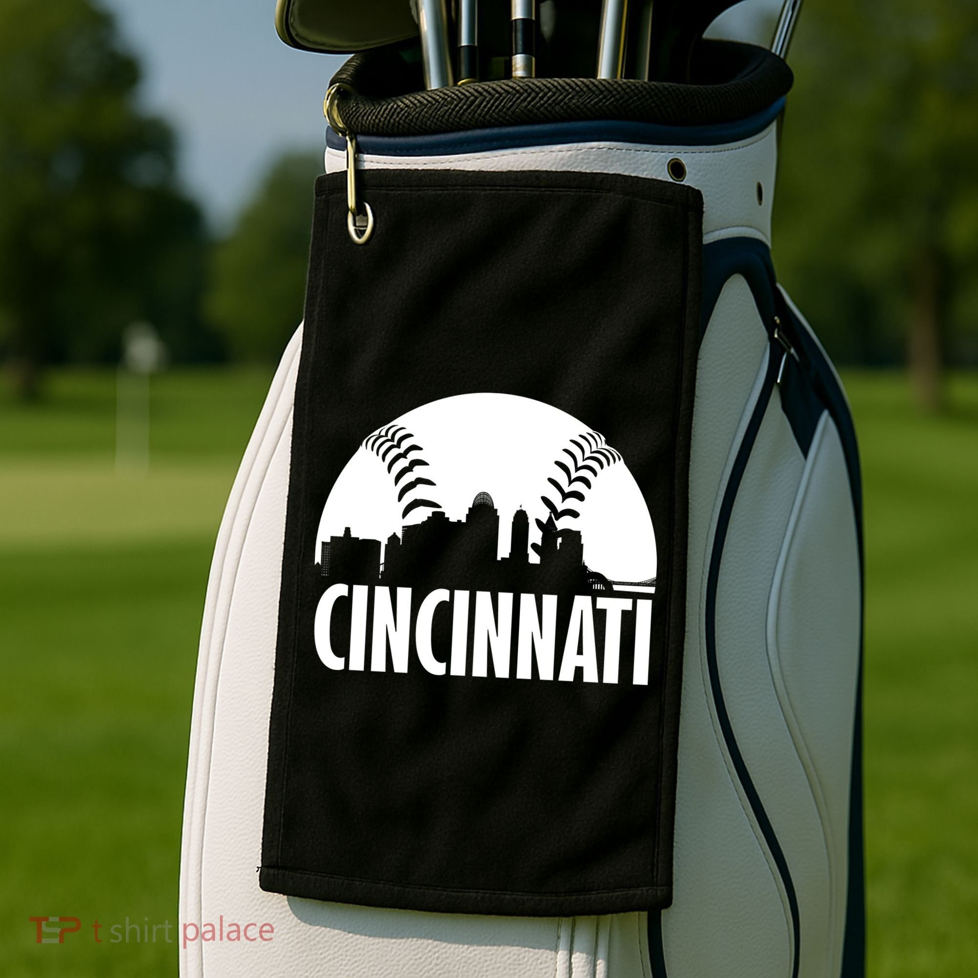 Cincinnati Baseball Skyline Golf Towel