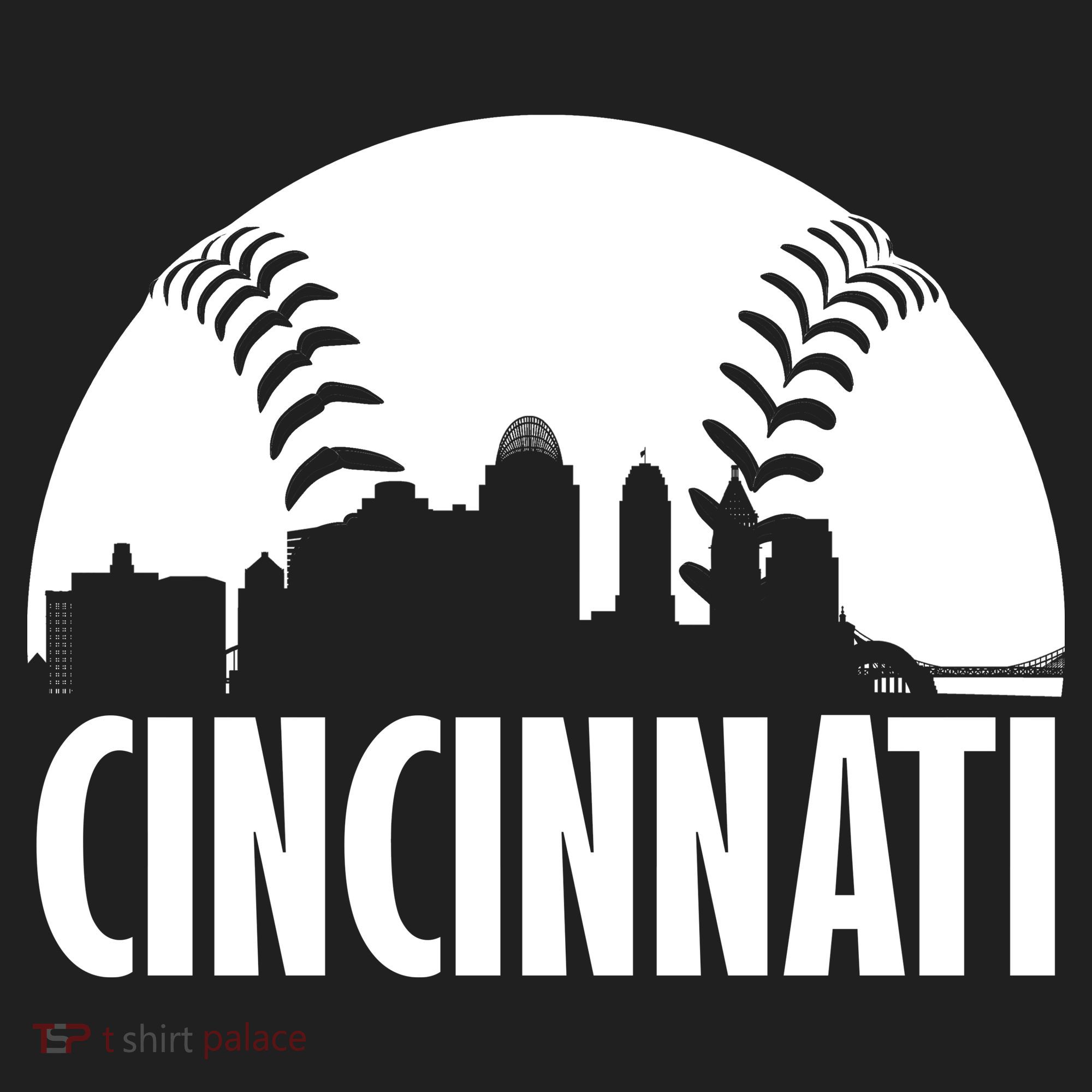 Cincinnati Baseball Skyline Golf Towel