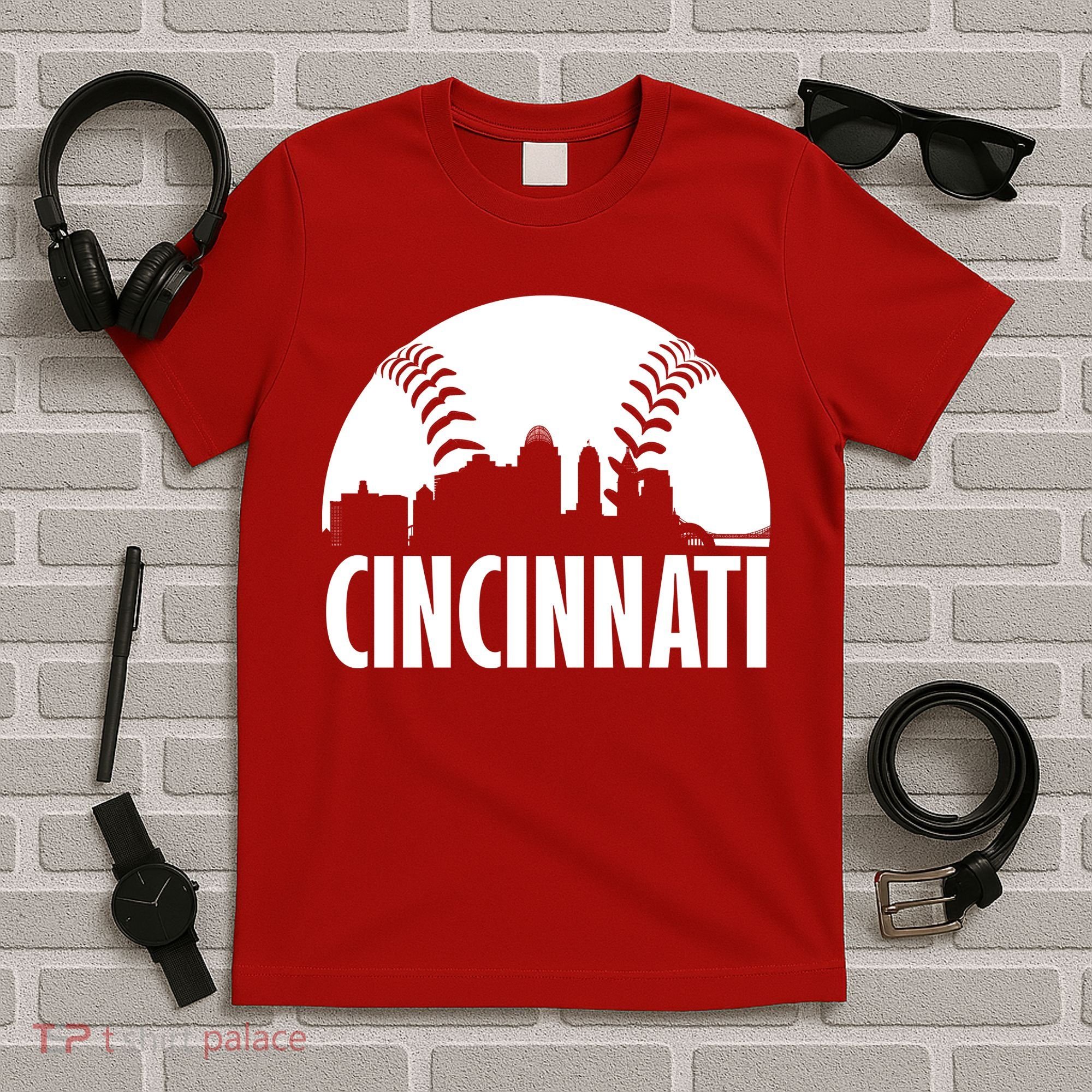 Cincinnati Baseball Skyline T-Shirt
