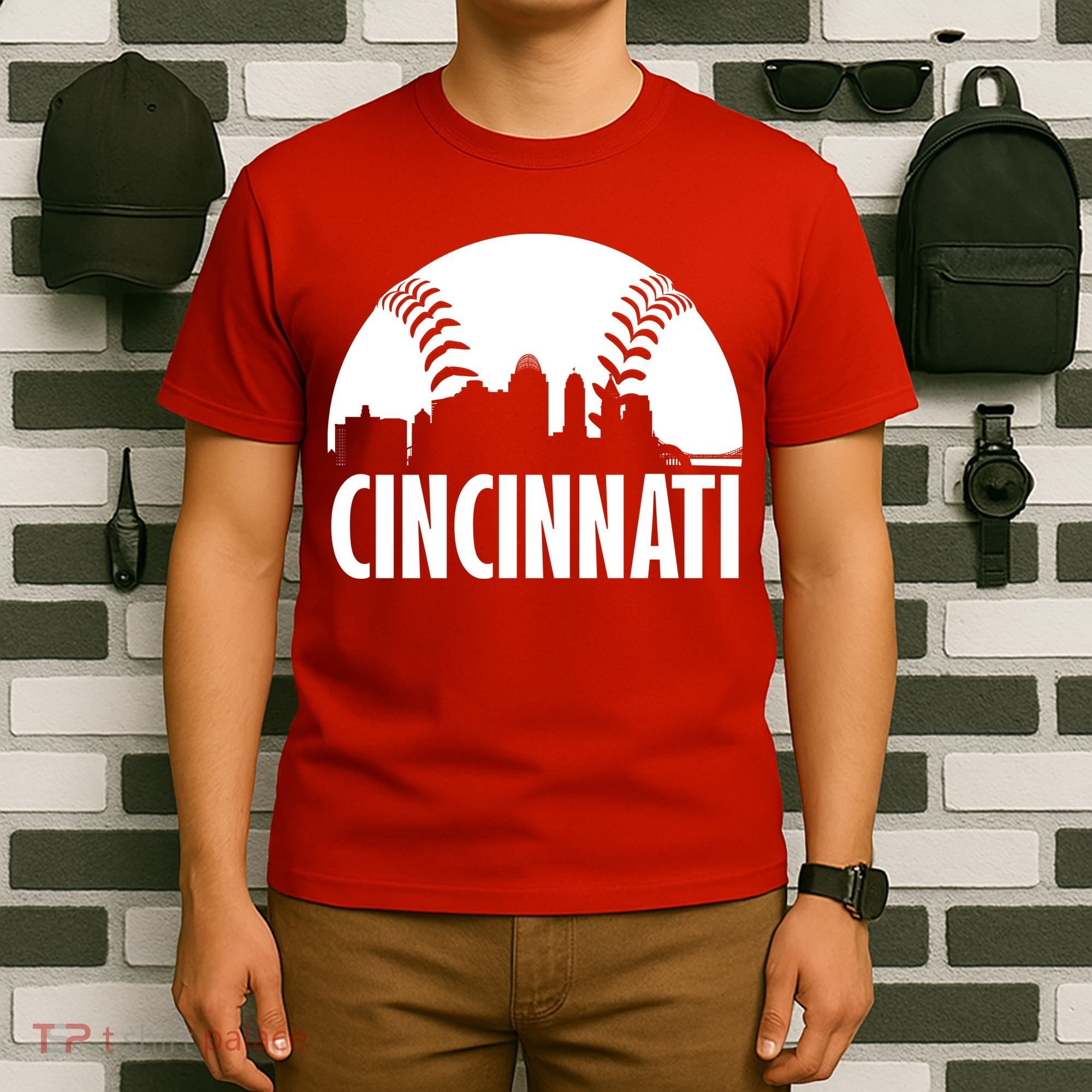 Cincinnati Baseball Skyline T-Shirt