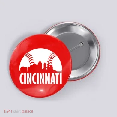 Cincinnati Baseball Skyline Button