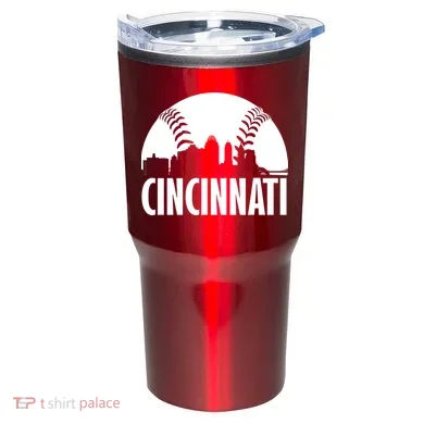Cincinnati Baseball Skyline Tumbler