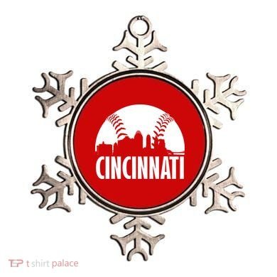 Cincinnati Baseball Skyline Ornament