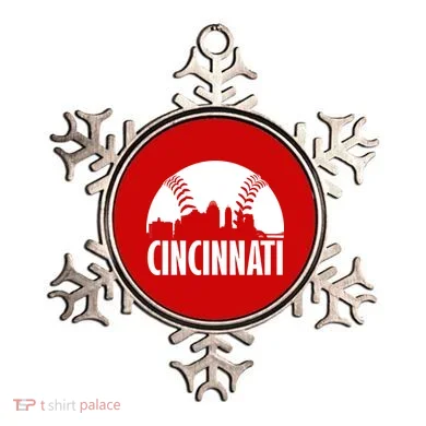 Cincinnati Baseball Skyline Ornament