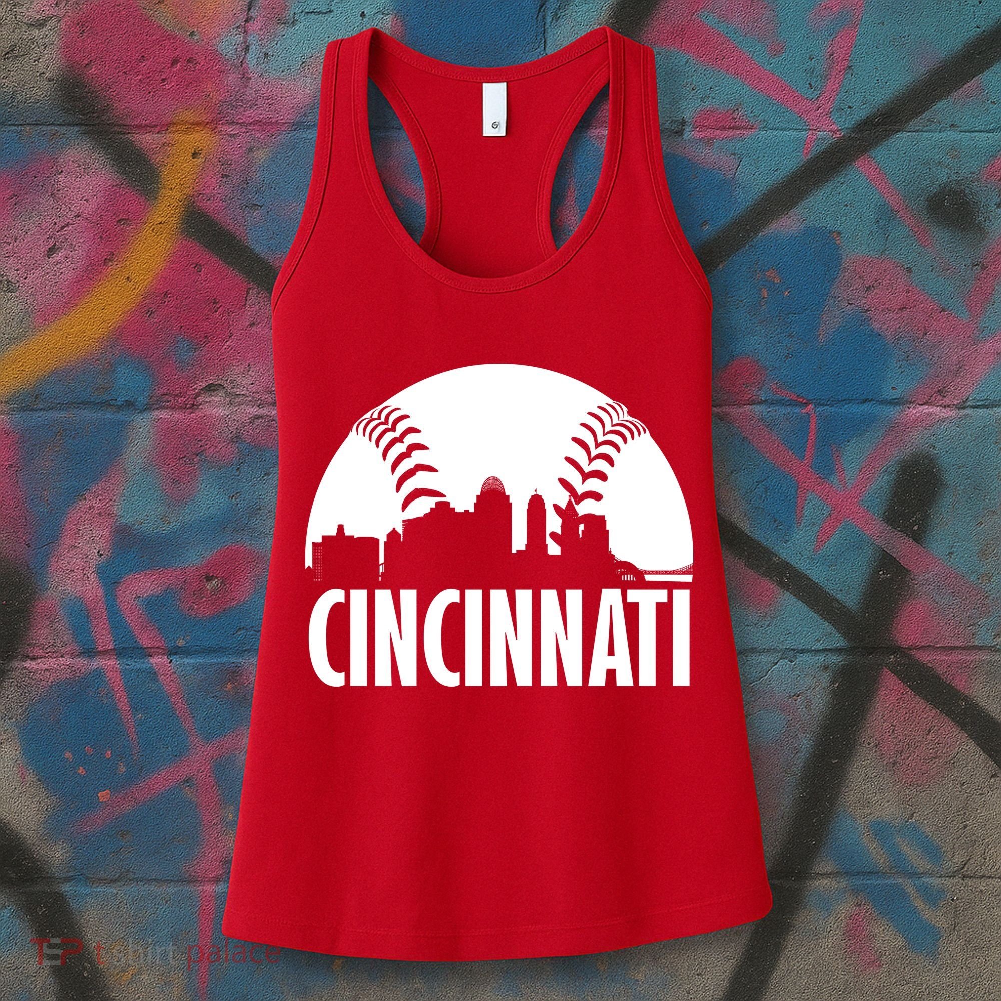 Cincinnati Baseball Skyline Women's Tank Top