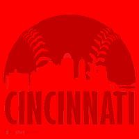 Cincinnati Baseball Skyline Santa Hat thumb 1