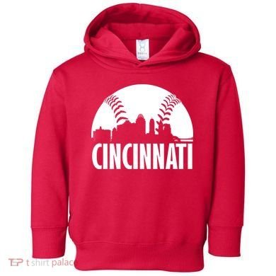 Cincinnati Baseball Skyline Toddler Hoodie