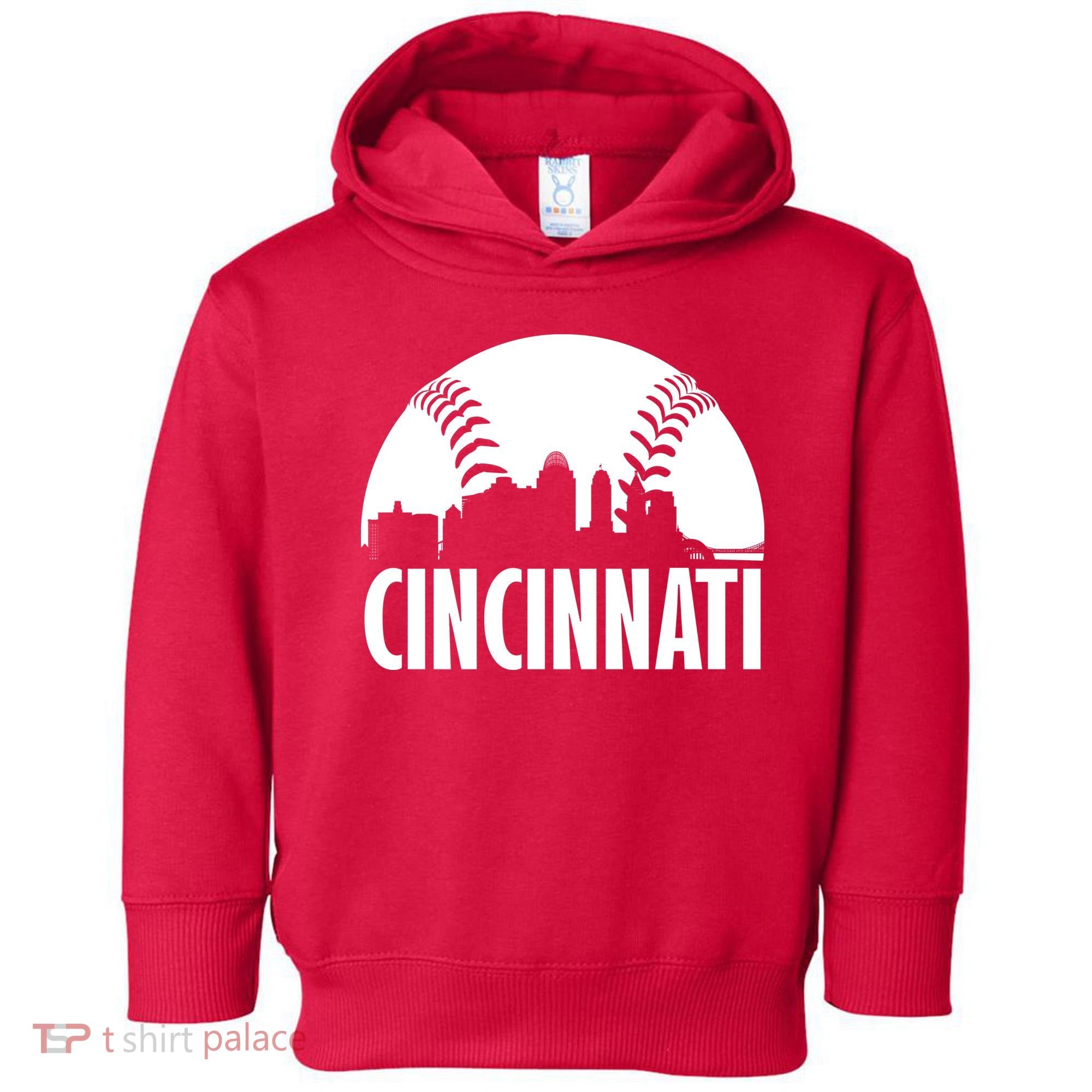 Cincinnati Baseball Skyline Toddler Hoodie