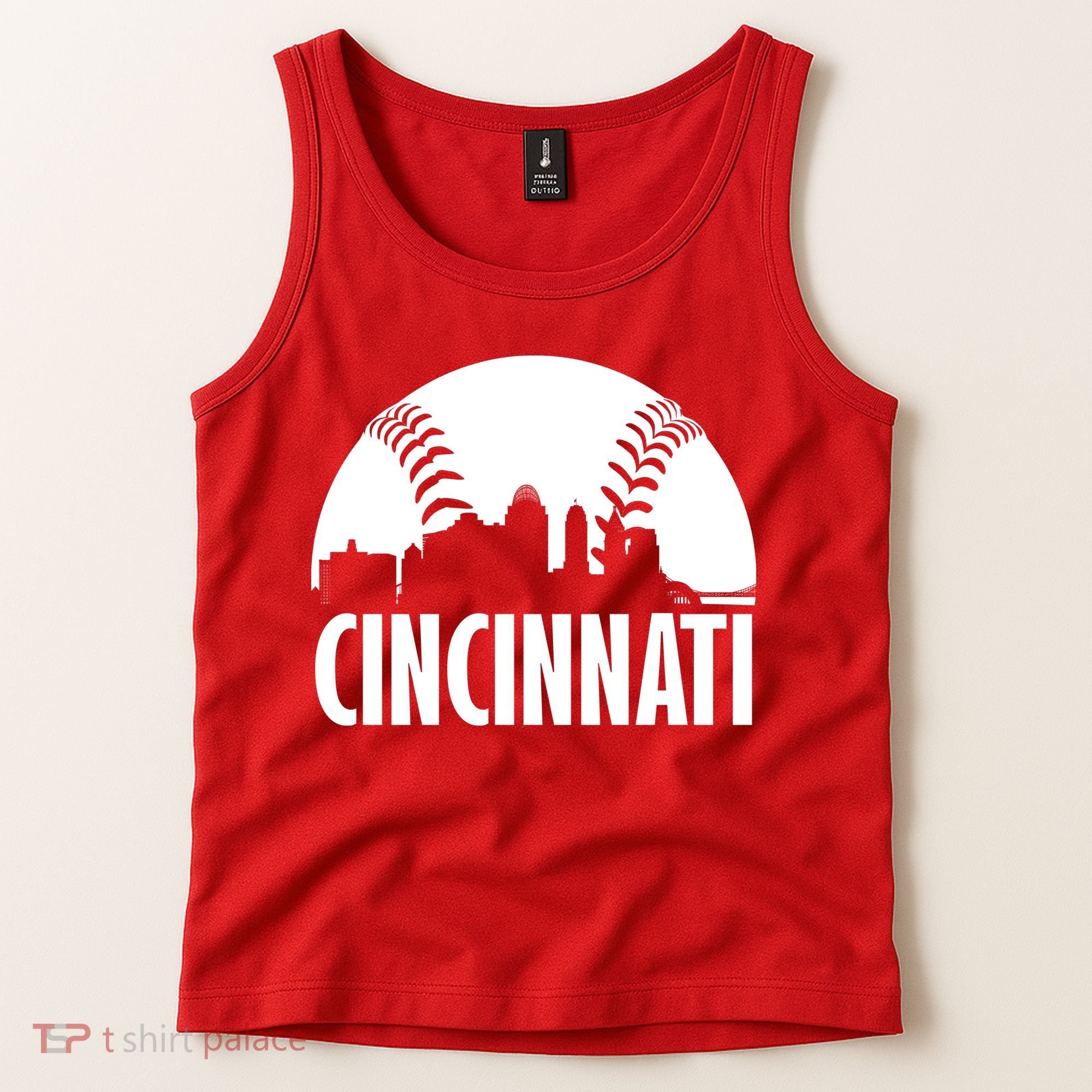 Cincinnati Baseball Skyline Tank Top