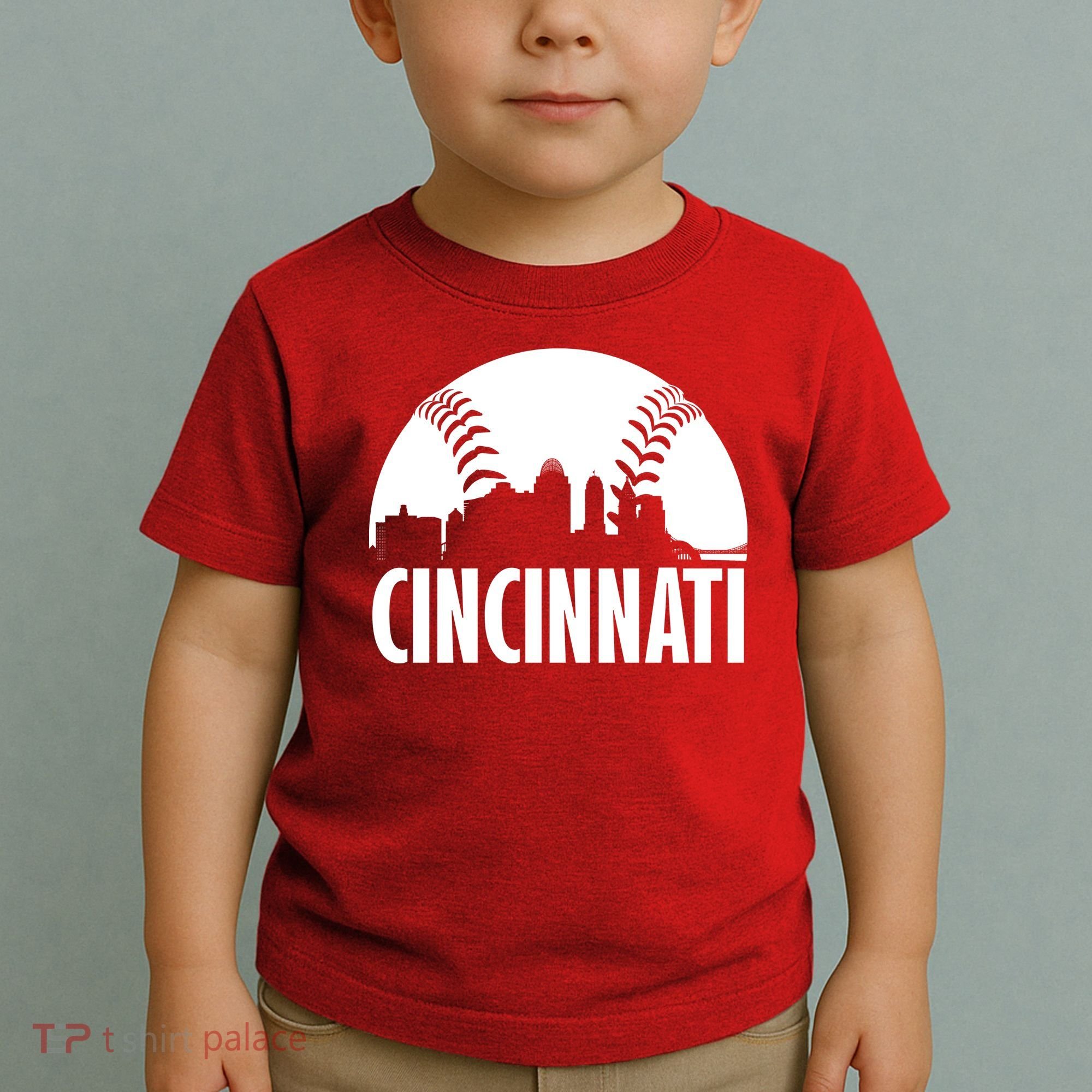 Cincinnati Baseball Skyline Toddler T-Shirt