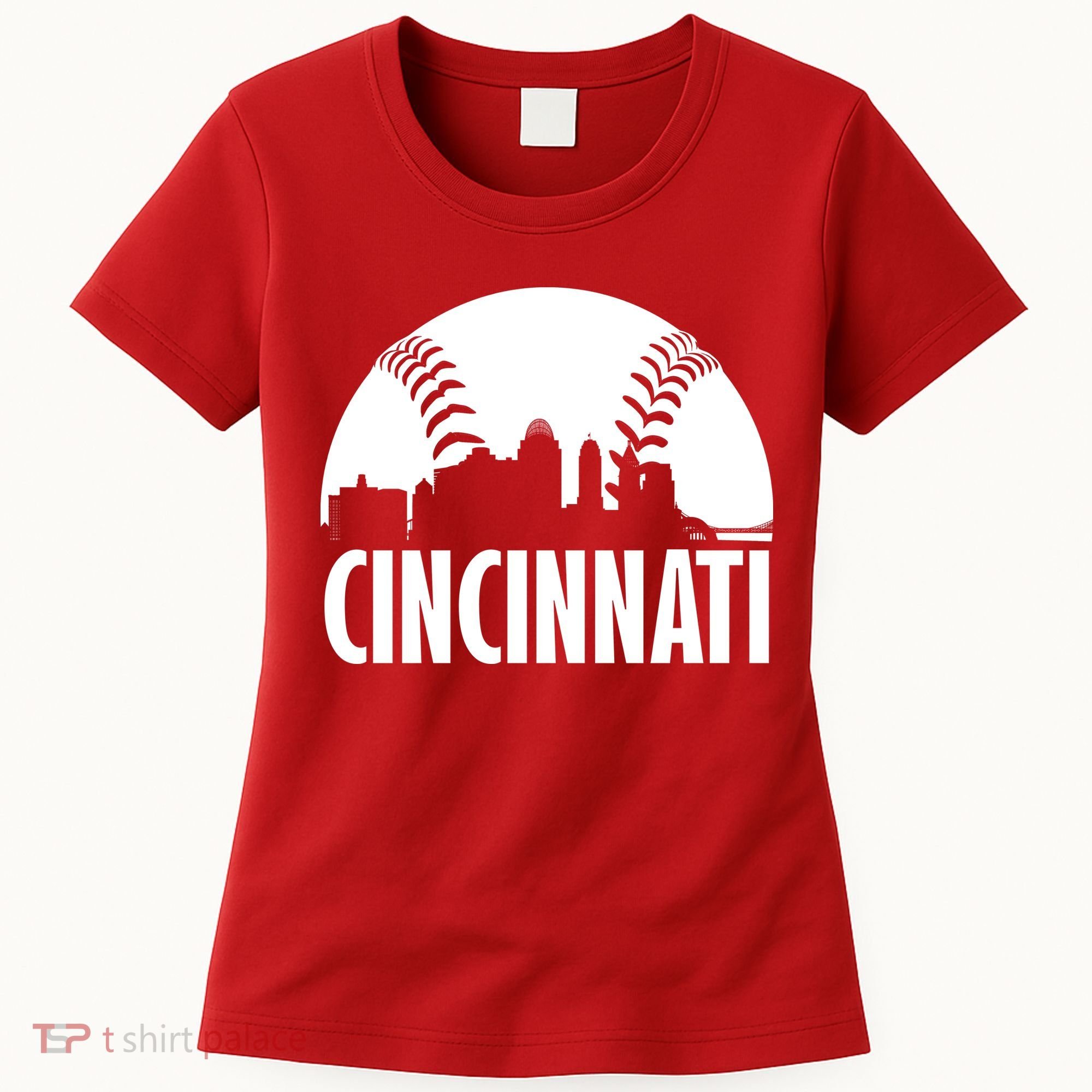 Cincinnati Baseball Skyline Women's T-Shirt
