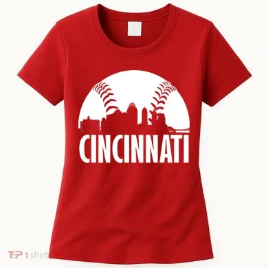 Cincinnati Baseball Skyline Women's T-Shirt