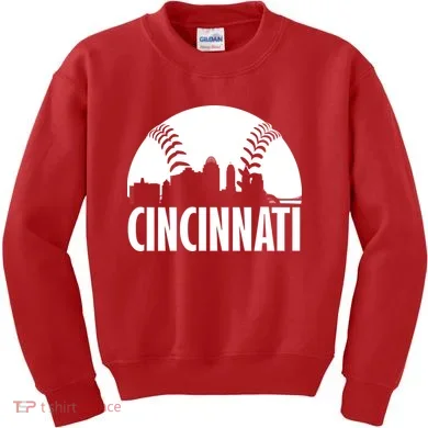 Cincinnati Baseball Skyline Kids Sweatshirt
