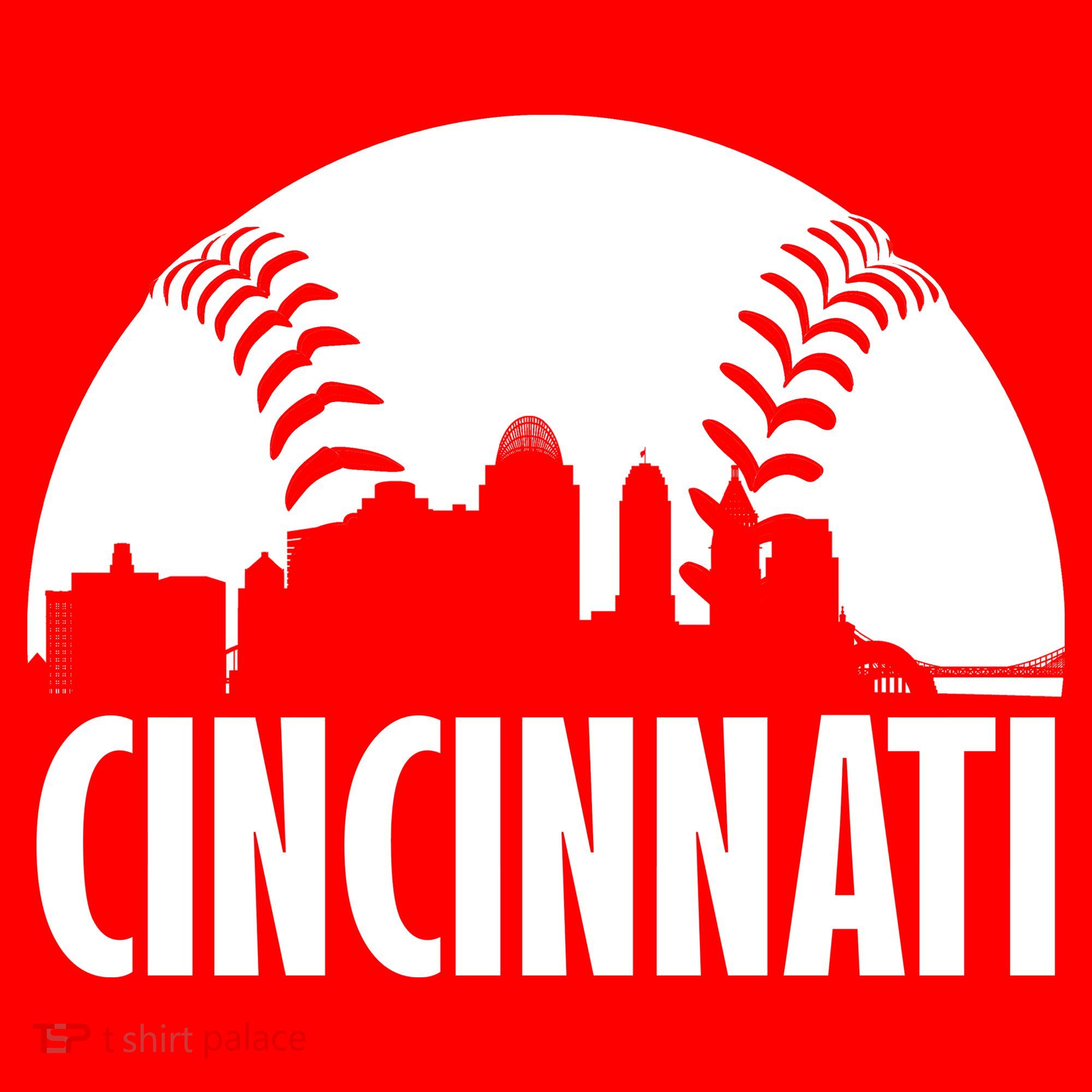Cincinnati Baseball Skyline Kids T-Shirt