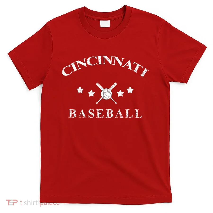 Cincinnati Vintage Baseball Throwback Retro T-Shirt