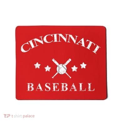 Cincinnati Vintage Baseball Throwback Retro Mousepad