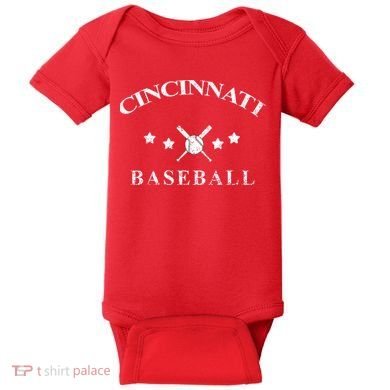 Cincinnati Vintage Baseball Throwback Retro Baby Bodysuit