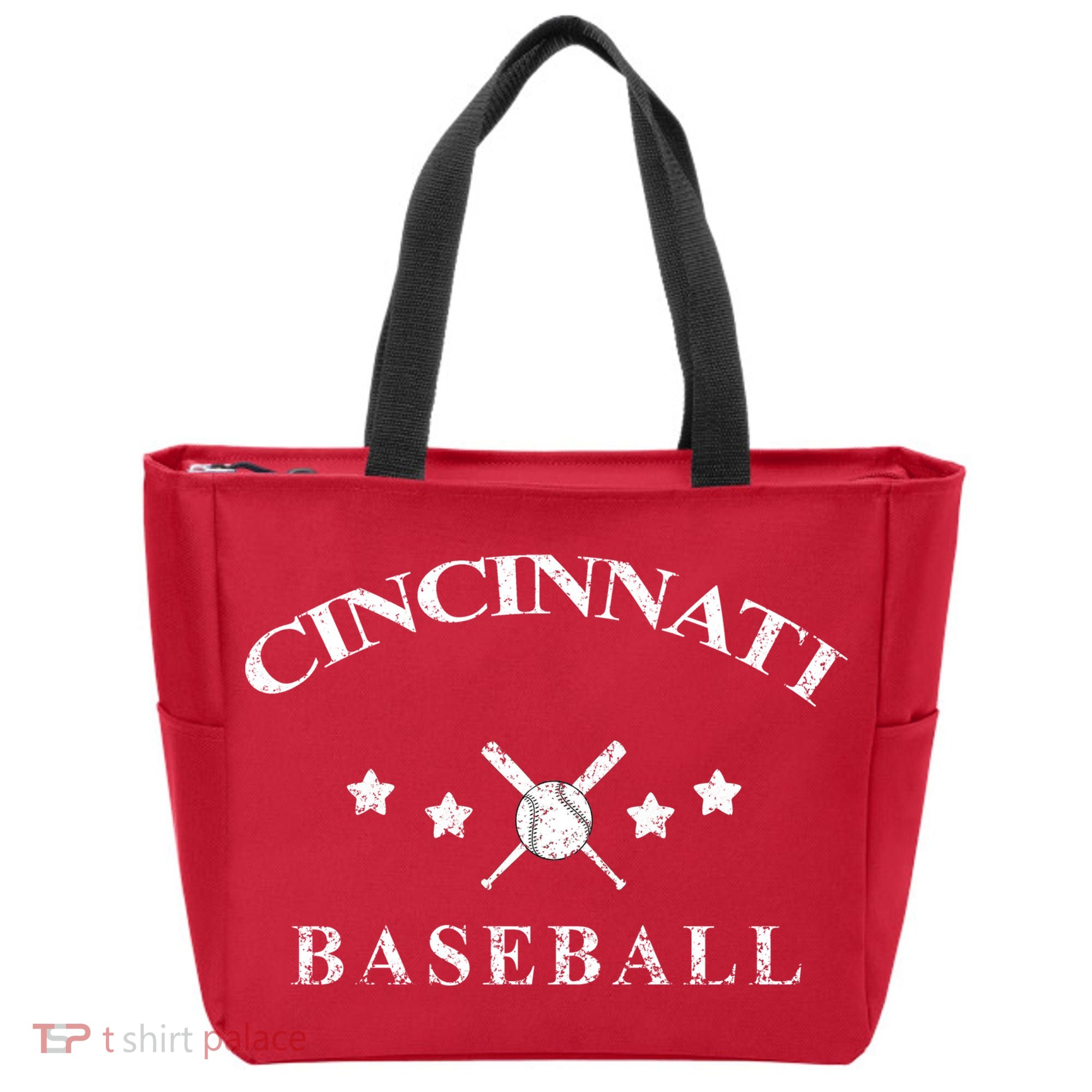 Cincinnati Vintage Baseball Throwback Retro Tote Bag