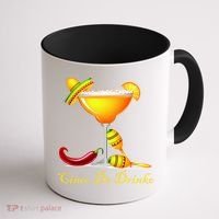 Cinco De Drinko Margarita Mayo Funny Day of the Dead Coffee Mug thumb 1
