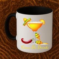 Cinco De Drinko Margarita Mayo Funny Day of the Dead Coffee Mug thumb 2