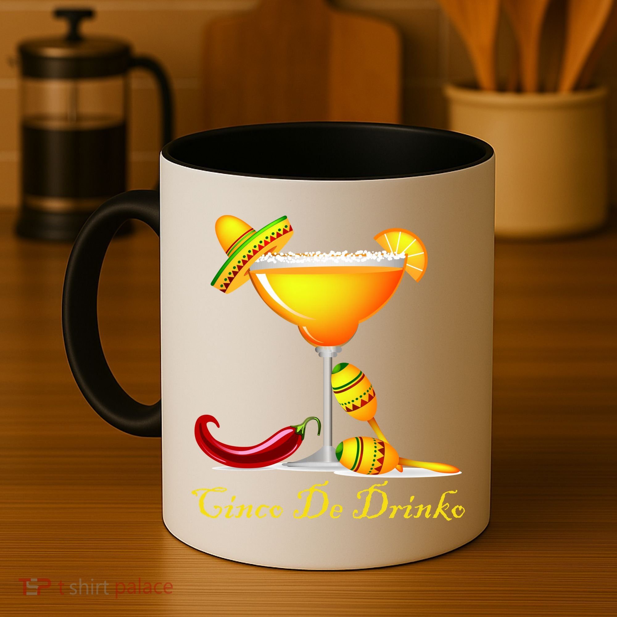 Cinco De Drinko Margarita Mayo Funny Day of the Dead Coffee Mug