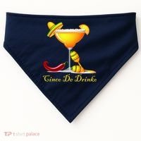 Cinco De Drinko Margarita Mayo Funny Day of the Dead USA-Made Doggie Bandana thumb 0