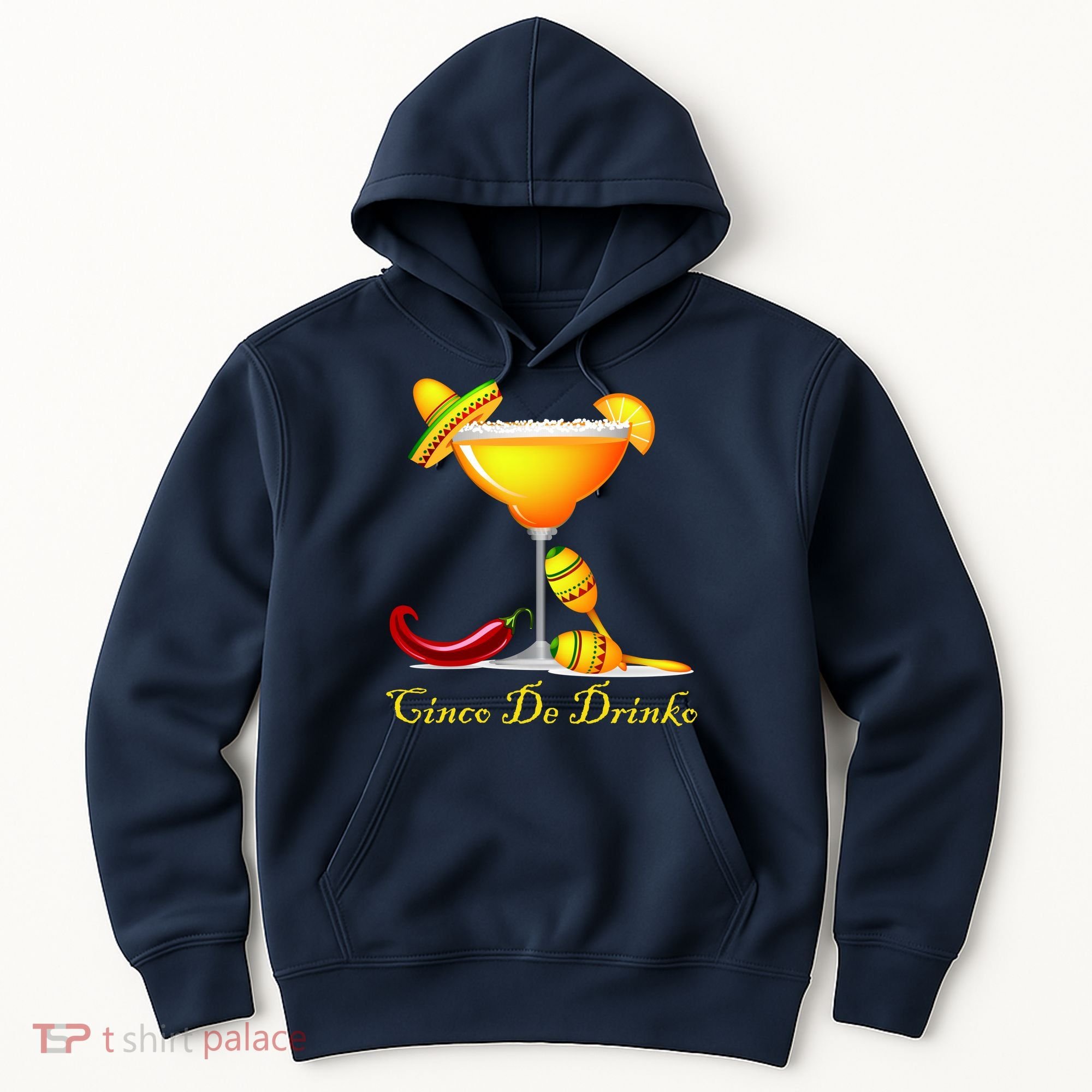 Cinco De Drinko Margarita Mayo Funny Day of the Dead Hoodie